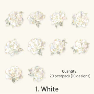 flower holographic hot stamping clear transparent 9 1