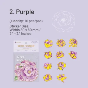 flower holographic hot stamping clear transparent 9