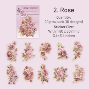 flower hot stamping clear transparent stickers 10