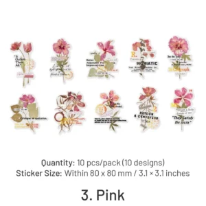 flower hot stamping clear transparent stickers 11 1