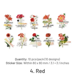 flower hot stamping clear transparent stickers 12 1