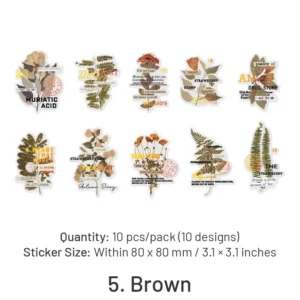 flower hot stamping clear transparent stickers 13 1