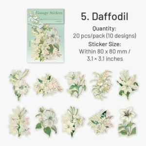 flower hot stamping clear transparent stickers 13