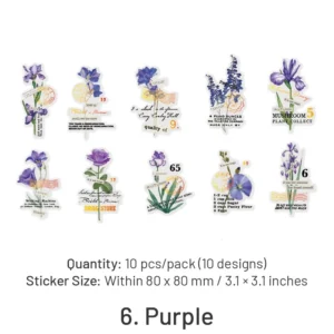 flower hot stamping clear transparent stickers 14 1