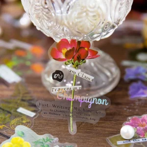 flower hot stamping clear transparent stickers 2 1