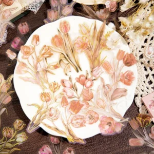 flower hot stamping clear transparent stickers 2