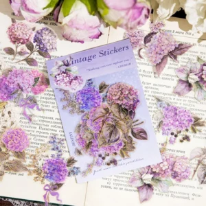 flower hot stamping clear transparent stickers 3