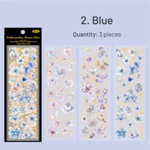 flower hot stamping gold sticker sheets 10