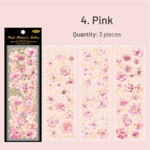 flower hot stamping gold sticker sheets 12