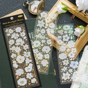 flower hot stamping gold sticker sheets 4