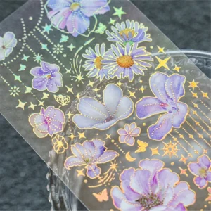flower hot stamping gold sticker sheets 7