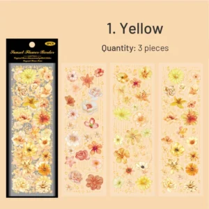 flower hot stamping gold sticker sheets 9