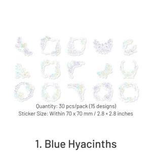 flower pledge foil stamping botanical sticker 10