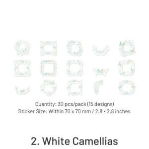 flower pledge foil stamping botanical sticker 11