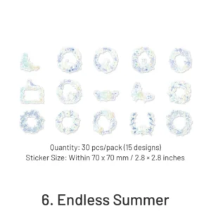 flower pledge foil stamping botanical sticker 15
