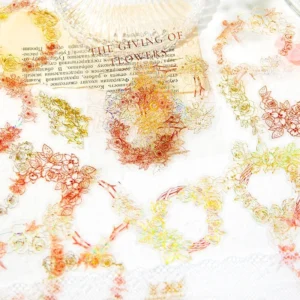 flower pledge foil stamping botanical sticker 6