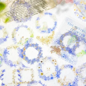 flower pledge foil stamping botanical sticker 7