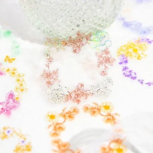 flower pledge foil stamping botanical sticker 9