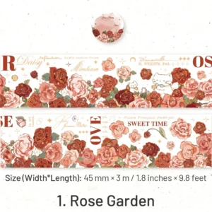 flower theme botanical foil stamped clear 9