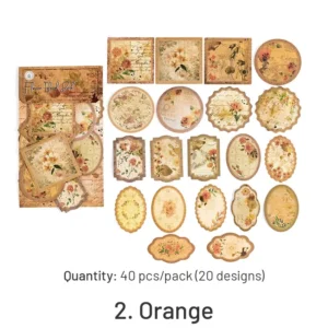 flower themed label stickers 10