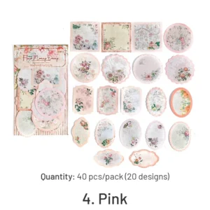 flower themed label stickers 12