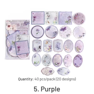 flower themed label stickers 13