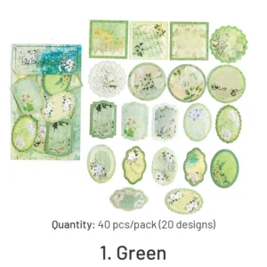 flower themed label stickers 9