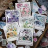 Flower Washi Stickers - Frame, Seal, Label