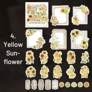 flower washi stickers frame seal label 12