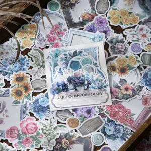 flower washi stickers frame seal label 2