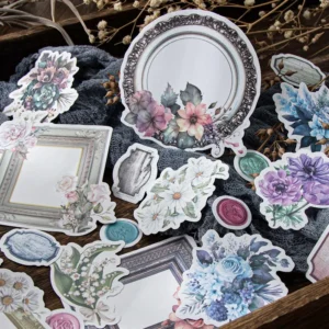 flower washi stickers frame seal label 5