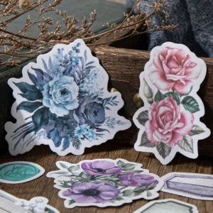 flower washi stickers frame seal label 6