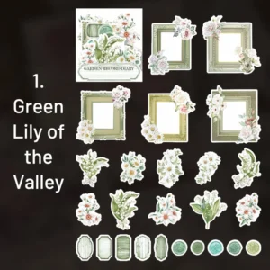 flower washi stickers frame seal label 9