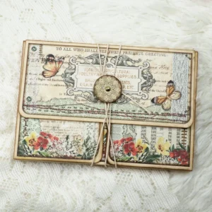 Flowers and Butterflies Handmade Junk Journal Folio Kit