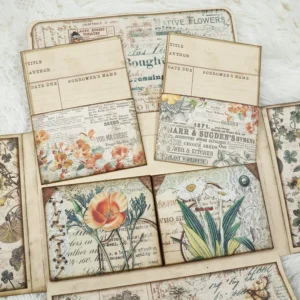 flowers and butterflies handmade junk journal 6