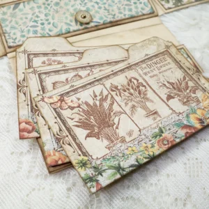 flowers and butterflies handmade junk journal 7