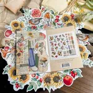 flowers and snails hand tent material 3