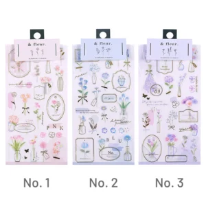 flowers and vase vinyl sticker 6