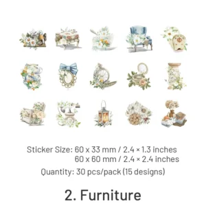 flowers floral clear transparent stickers furniture 10