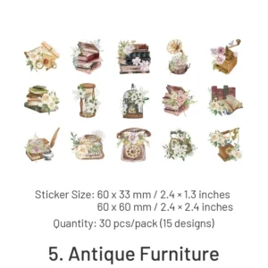 flowers floral clear transparent stickers furniture 13