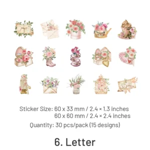flowers floral clear transparent stickers furniture 14