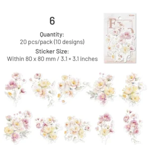 flowerthemed washi stickers 14