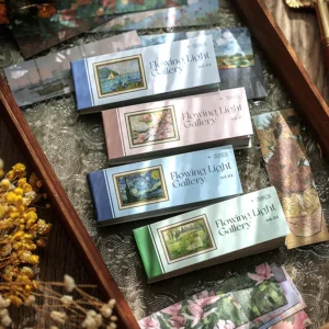 Flowing Light Gallery Oil Painting Mini Washi Sticker Book