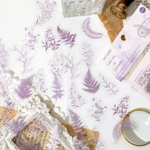 flowing light retro botanical clear transparent 4