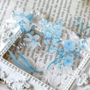 flowing light retro botanical clear transparent 5