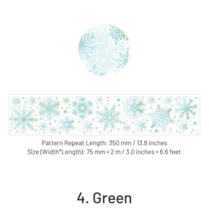 fluffy wind series holographic snowflake tape 10