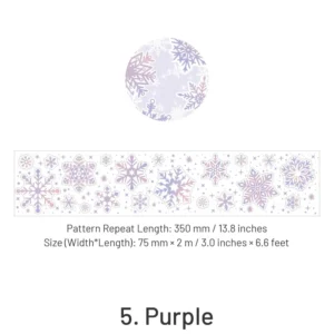 fluffy wind series holographic snowflake tape 11