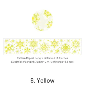fluffy wind series holographic snowflake tape 12