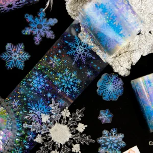 fluffy wind series holographic snowflake tape 3