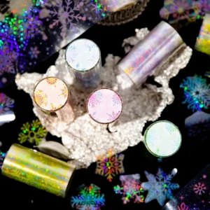 fluffy wind series holographic snowflake tape 6
